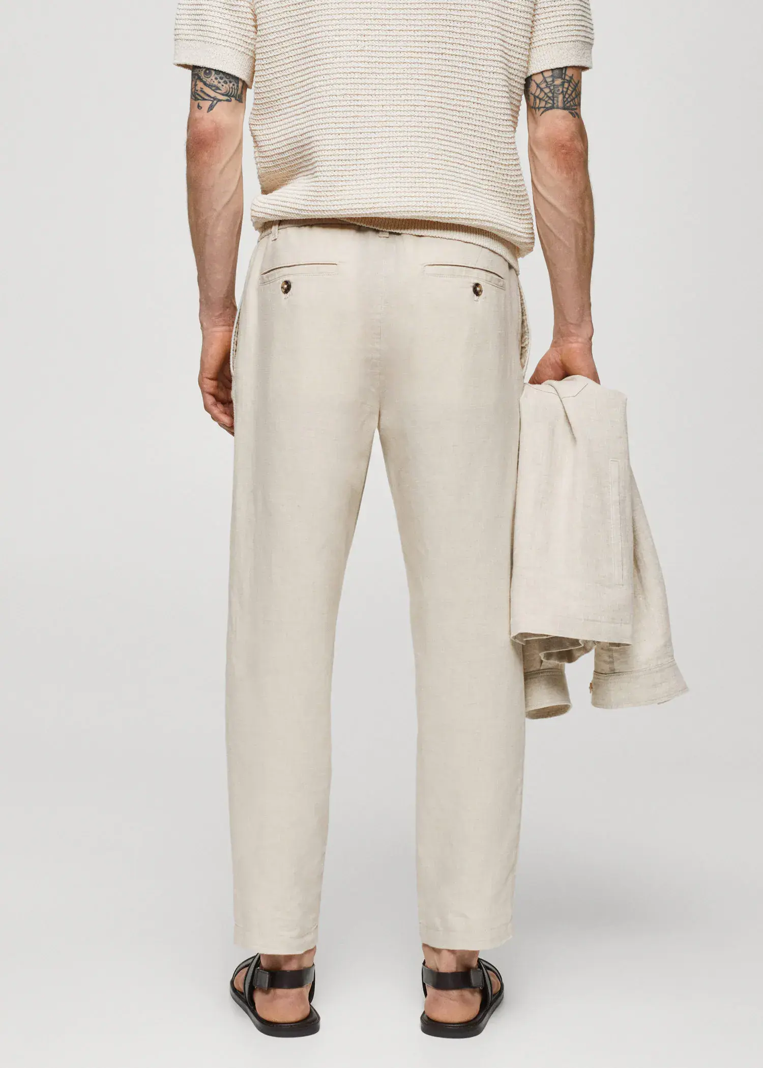 Mango Slim-fit trousers with drawstring . 3