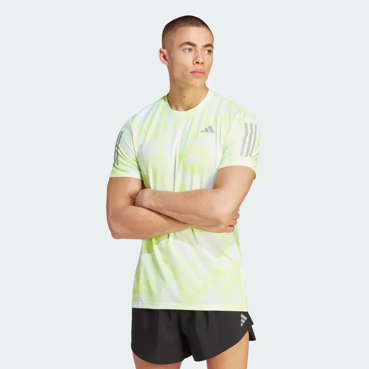 Adidas Own the Run Allover Print T-Shirt. 2