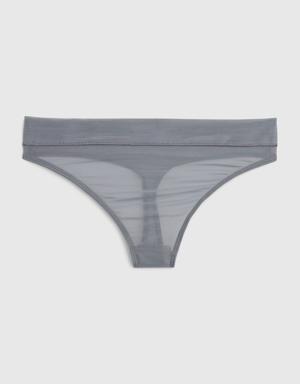 Gap Mesh Thong gray