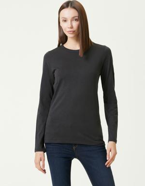 Beymen Siyah Bisiklet Yaka Uzun Kol T-shirt. 3 Beymen Siyah Bisiklet Yaka Uzun Kol T-shirt. 3