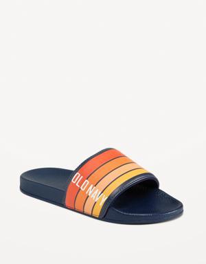 Old Navy Faux-Leather Pool Slide Sandals for Boys multi
