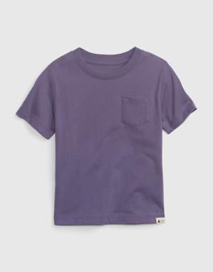 Gap Toddler 100% Organic Cotton Mix and Match Pocket T-Shirt purple