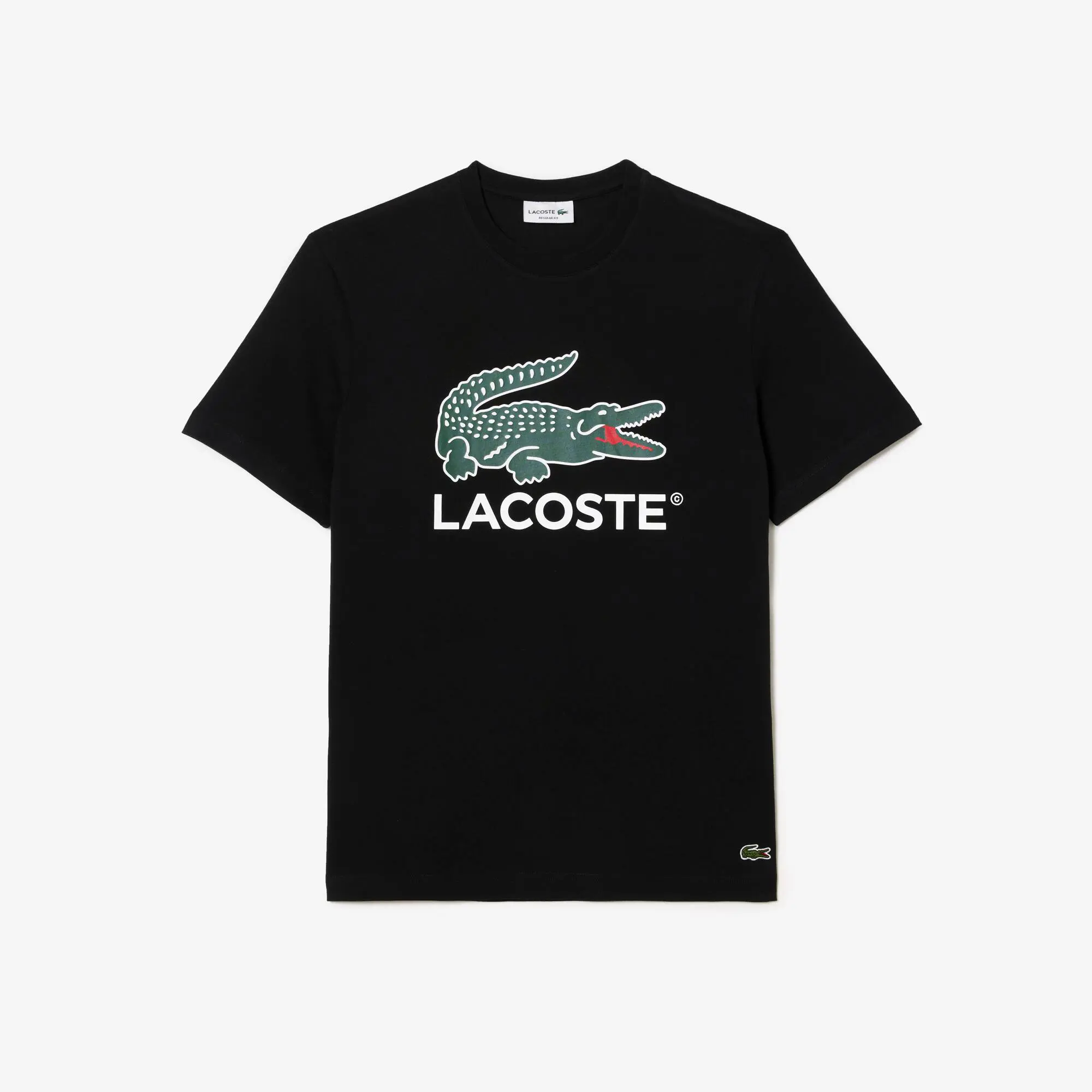 Lacoste Camiseta de punto de algodón con estampado de la marca. 2