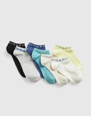 Kids Gap Logo No-Show Socks (7-Pack) multi