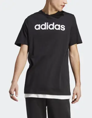 Adidas T-shirt avec logo brodé linéaire en jersey Essentials