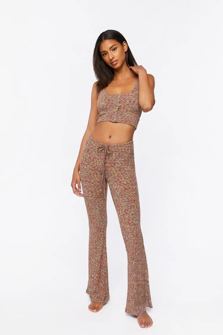 Forever 21 Forever 21 Space Dye Lounge Pants Coffee/Multi. 1