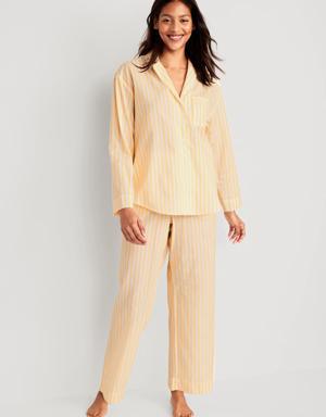 Matching Printed Pajama Set for Women yellow