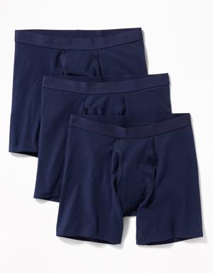 3-Pack Soft-Washed Boxer Briefs -- 6.25-inch inseam blue