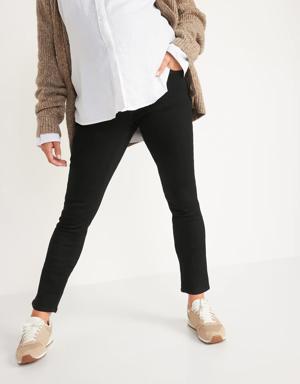 Maternity Full-Panel Skinny Jeans black