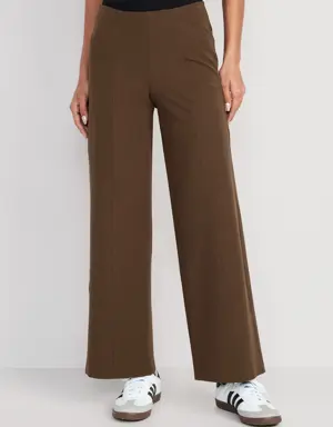 High-Waisted Pull-On Pixie Wide-Leg Pants for Women brown