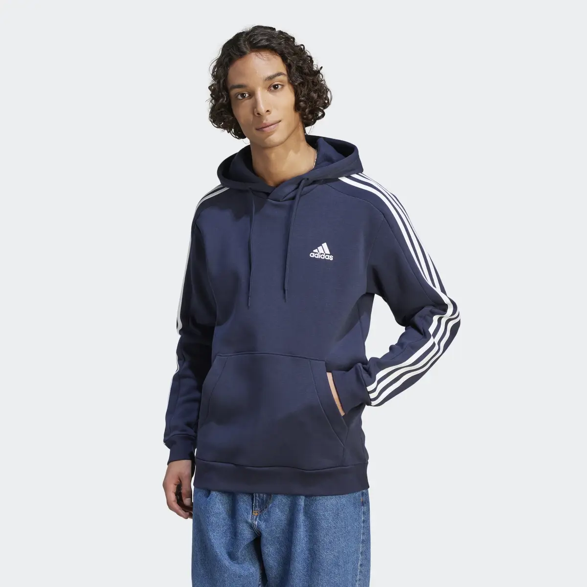 Adidas Essentials 3-Streifen Hoodie. 2