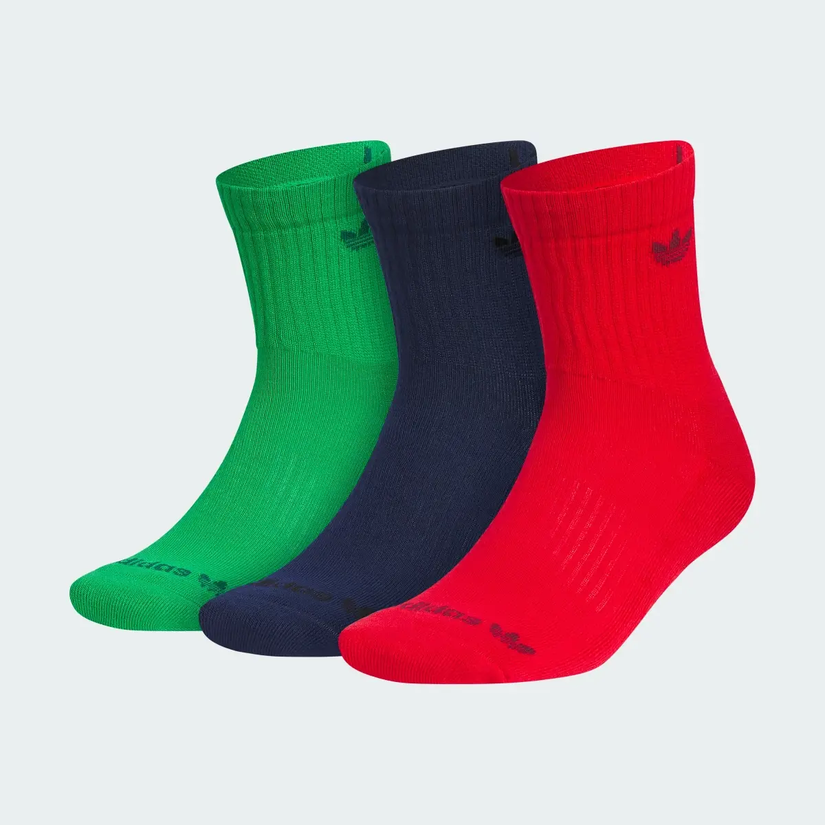 Adidas Originals Trefoil 2.0 3-Pack High Quarter Socks. 2