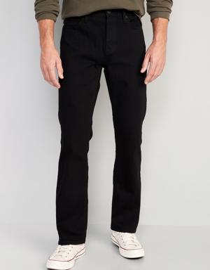 Boot-Cut Built-In Flex Black Jeans for Men black