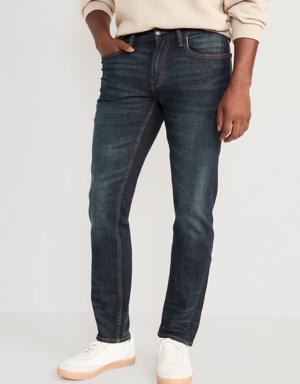 Skinny Built-In Flex Dark-Wash Jeans for Men blue