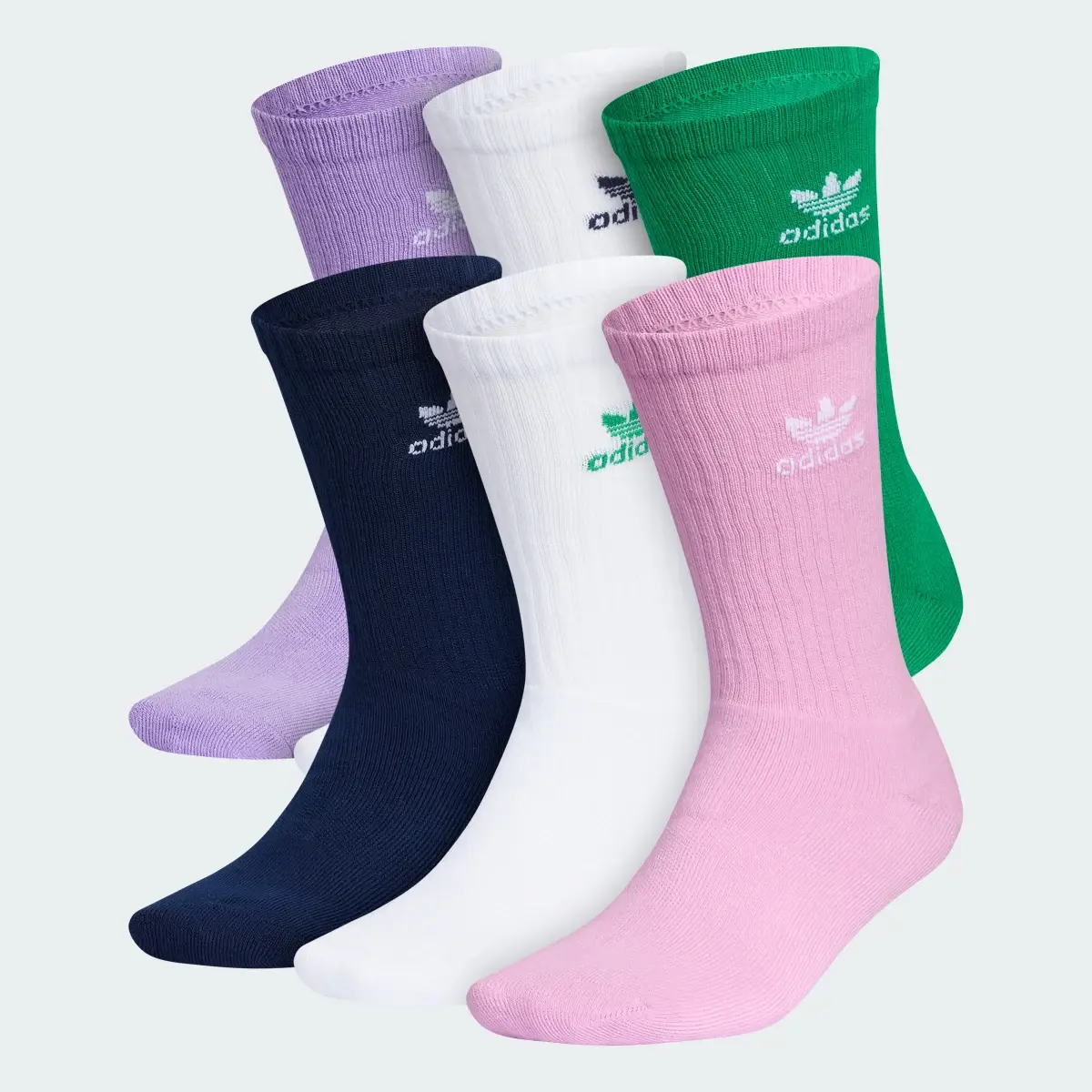 Adidas Trefoil Crew Socks 6 Pairs. 2