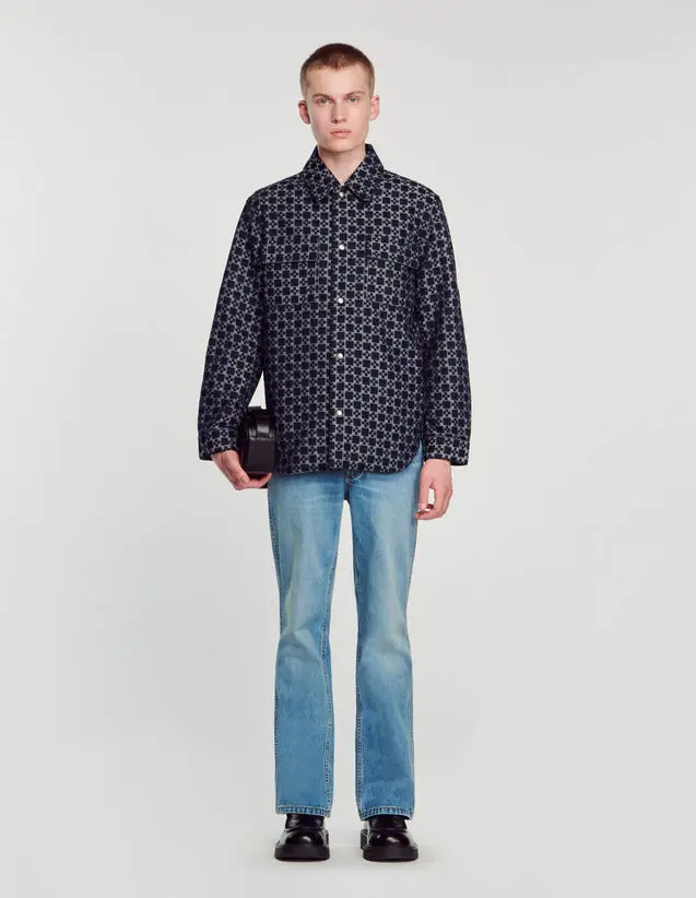 Sandro Square Cross overshirt. 2