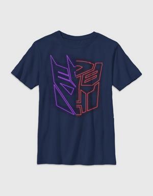 Transformers Split Holographic Tee blue