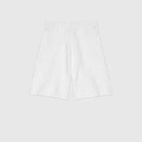Gucci Viscose jacquard shorts with GG. 1