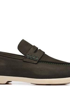 Yeşil Günlük Loafer Erkek Ayakkabı -12380-