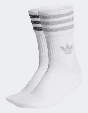 Adidas Chaussettes Mid-Cut Glitter (2 paires). 2 Adidas Chaussettes Mid-Cut Glitter (2 paires). 2