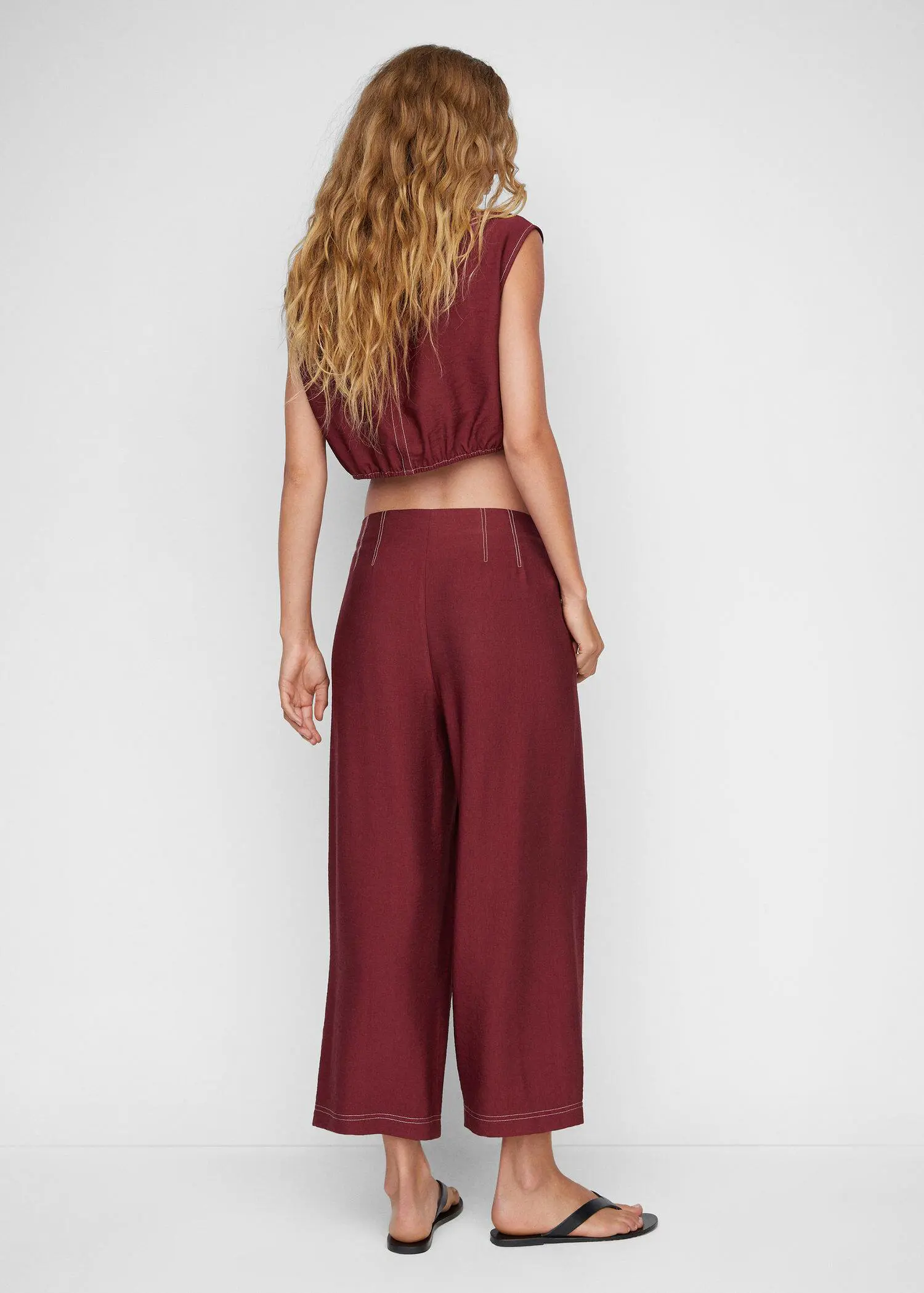 Mango Jupe-culotte coutures. 3