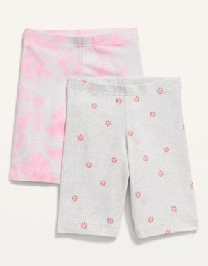 Old Navy Jersey-Knit Biker Shorts 2-Pack for Girls multi