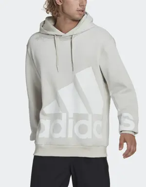 Adidas Sweat-shirt à capuche en molleton avec grand logo Essentials