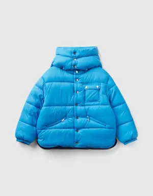 padded jacket with removable hood