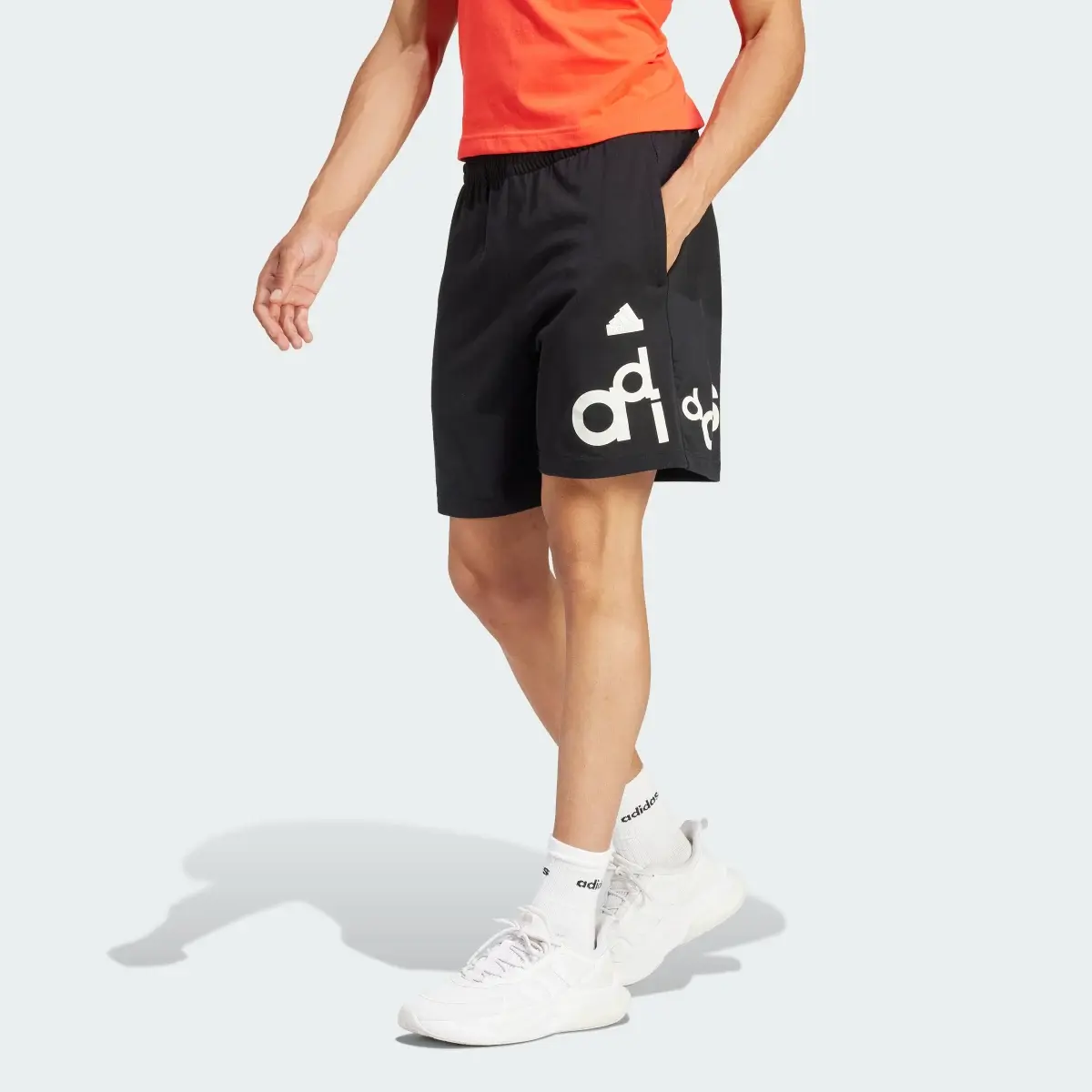 Adidas Graphic Print Shorts. 1