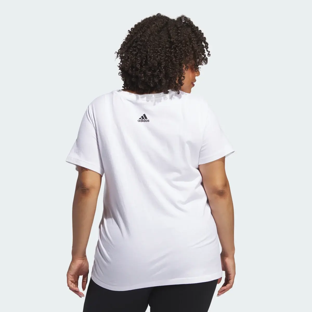 Adidas Linear Logo Tee (Plus Size). 3