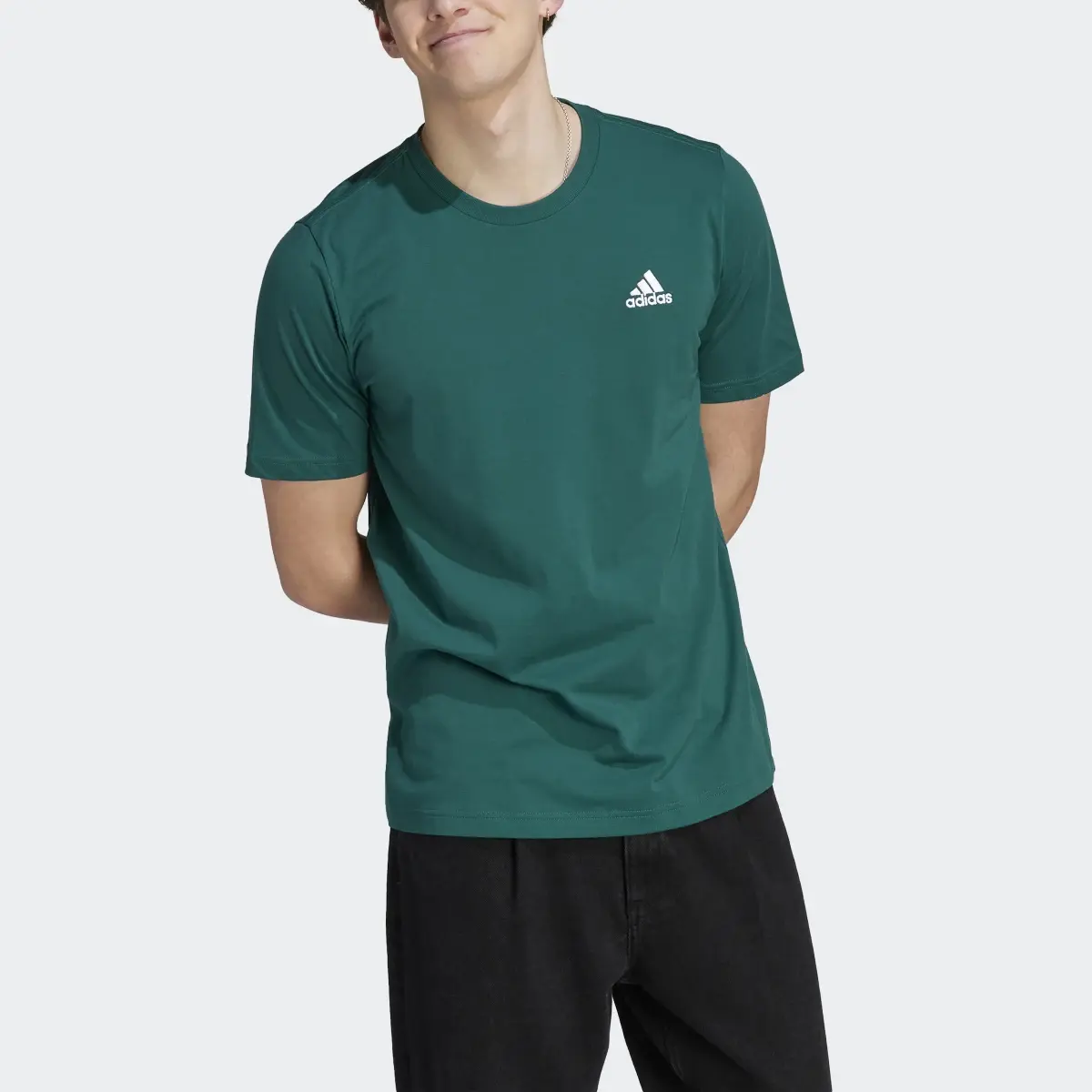 Adidas T-shirt Essentials Single Jersey Embroidered Small Logo. 1