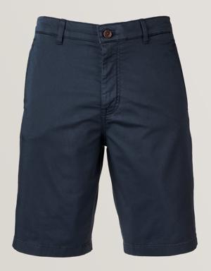 Solid Stretch-Cotton Chino Shorts