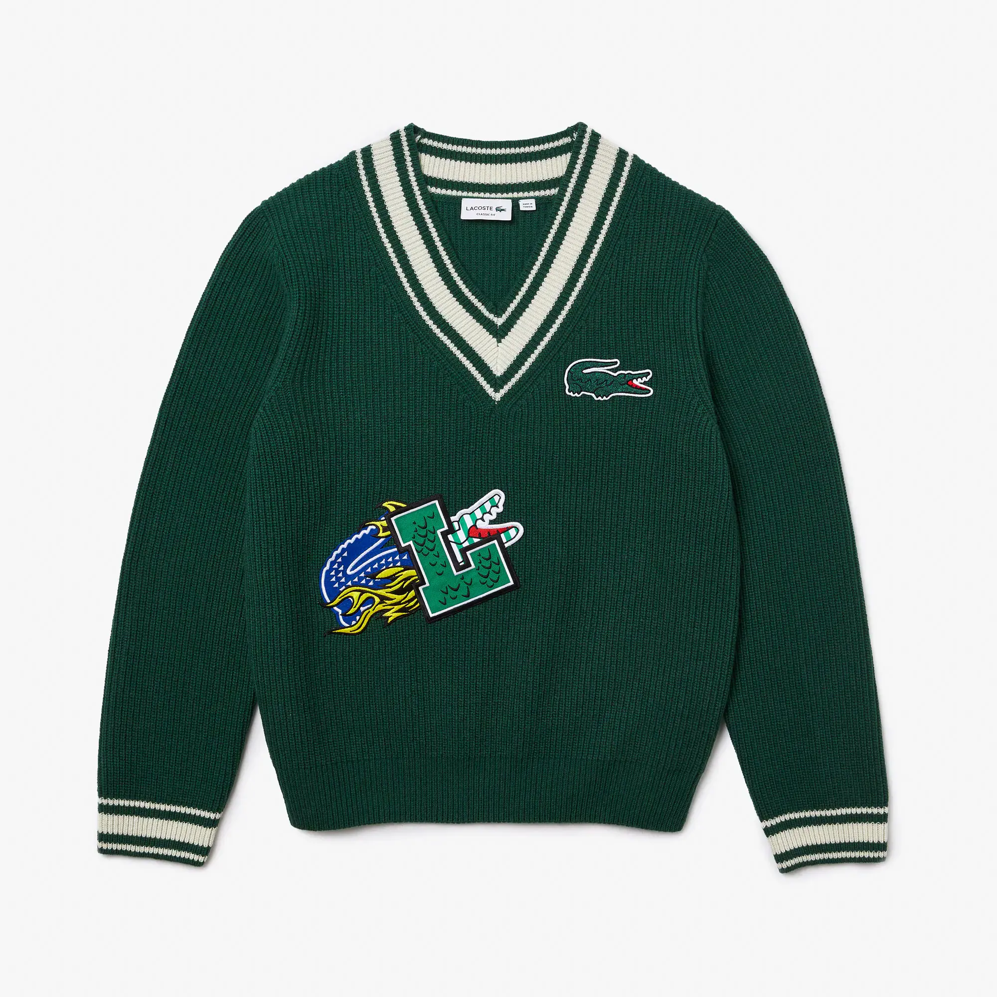 Lacoste Men's Comic Badge Sweater. 2 Lacoste Men's Comic Badge Sweater. 2