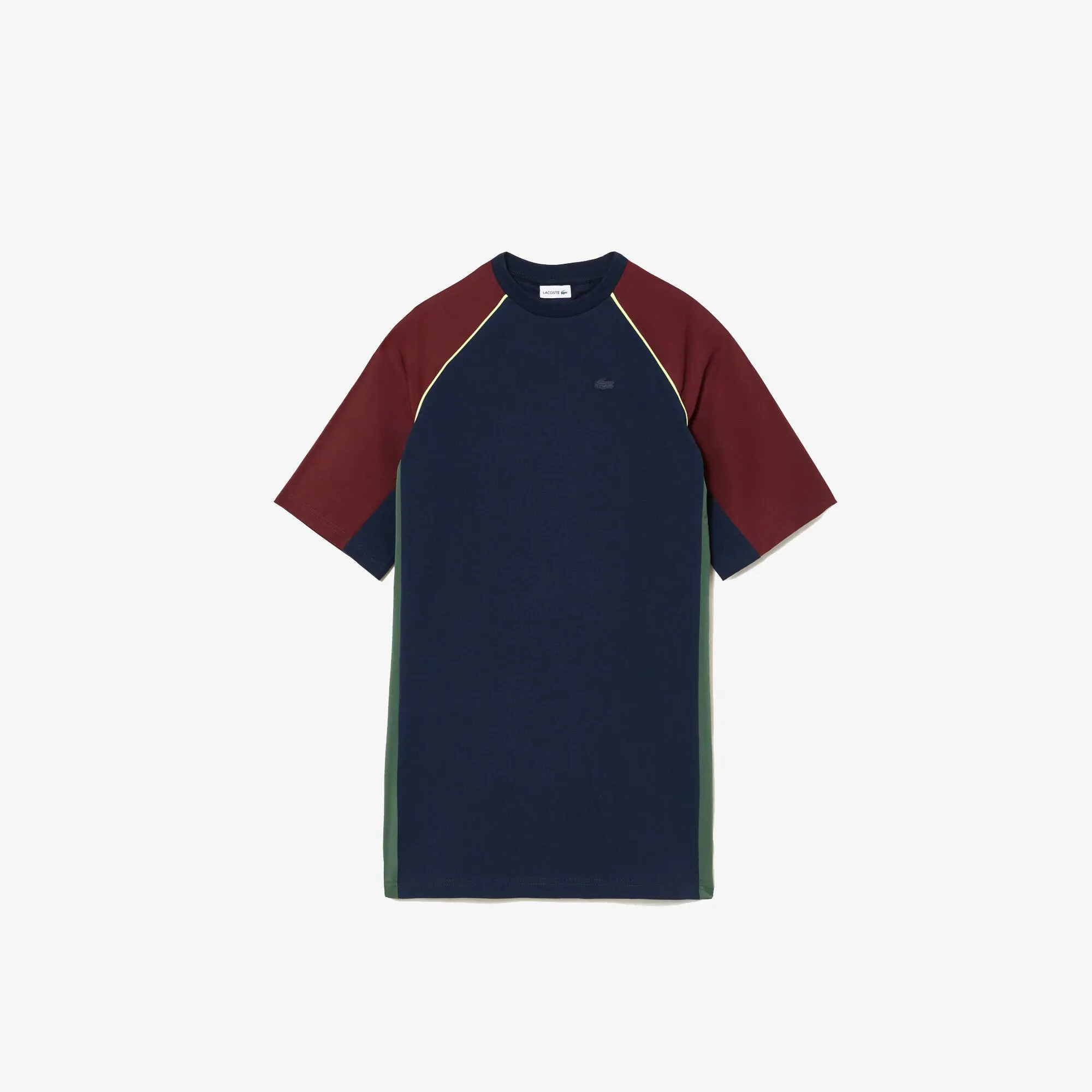 Lacoste Vestito t-shirt in cotone con inserto a contrasto. 1