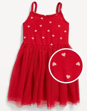 Fit & Flare Rib-Knit Cami Tutu Dress for Toddler Girls multi