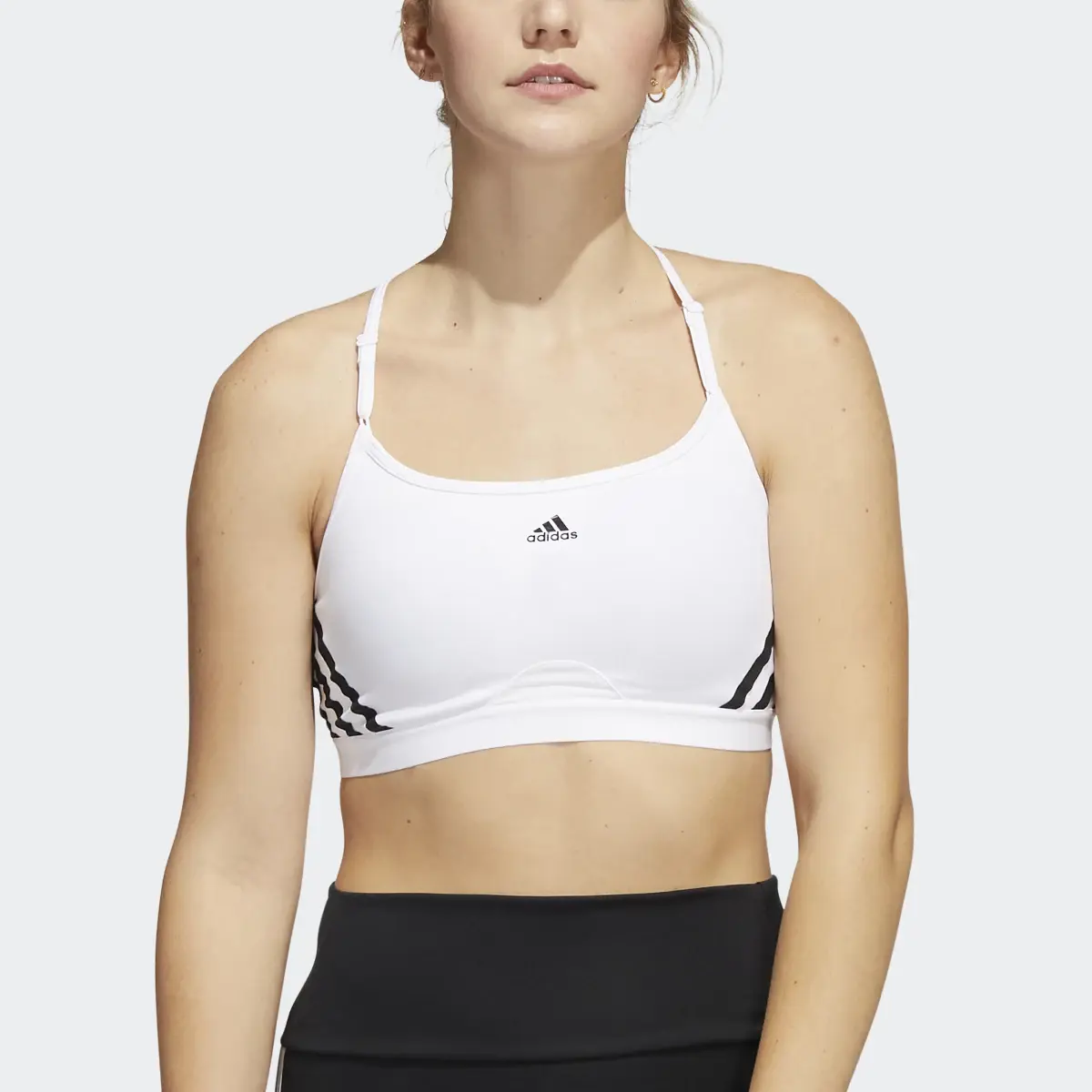 Adidas Reggiseno sportivo adidas Aeroreact Training Light-Support 3-Stripes. 1