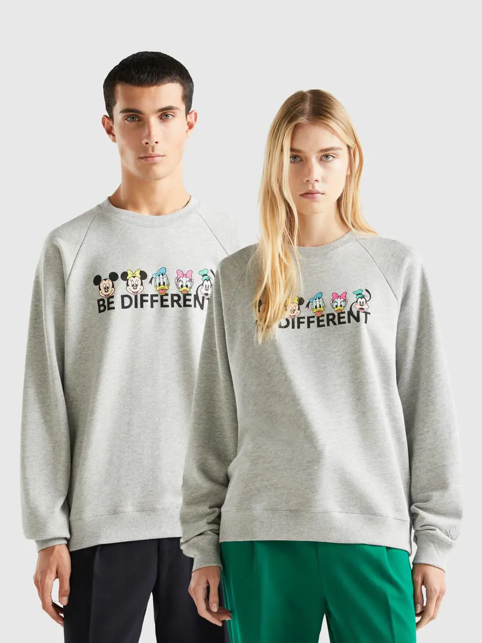 Benetton light gray mickey & friends sweatshirt. 1