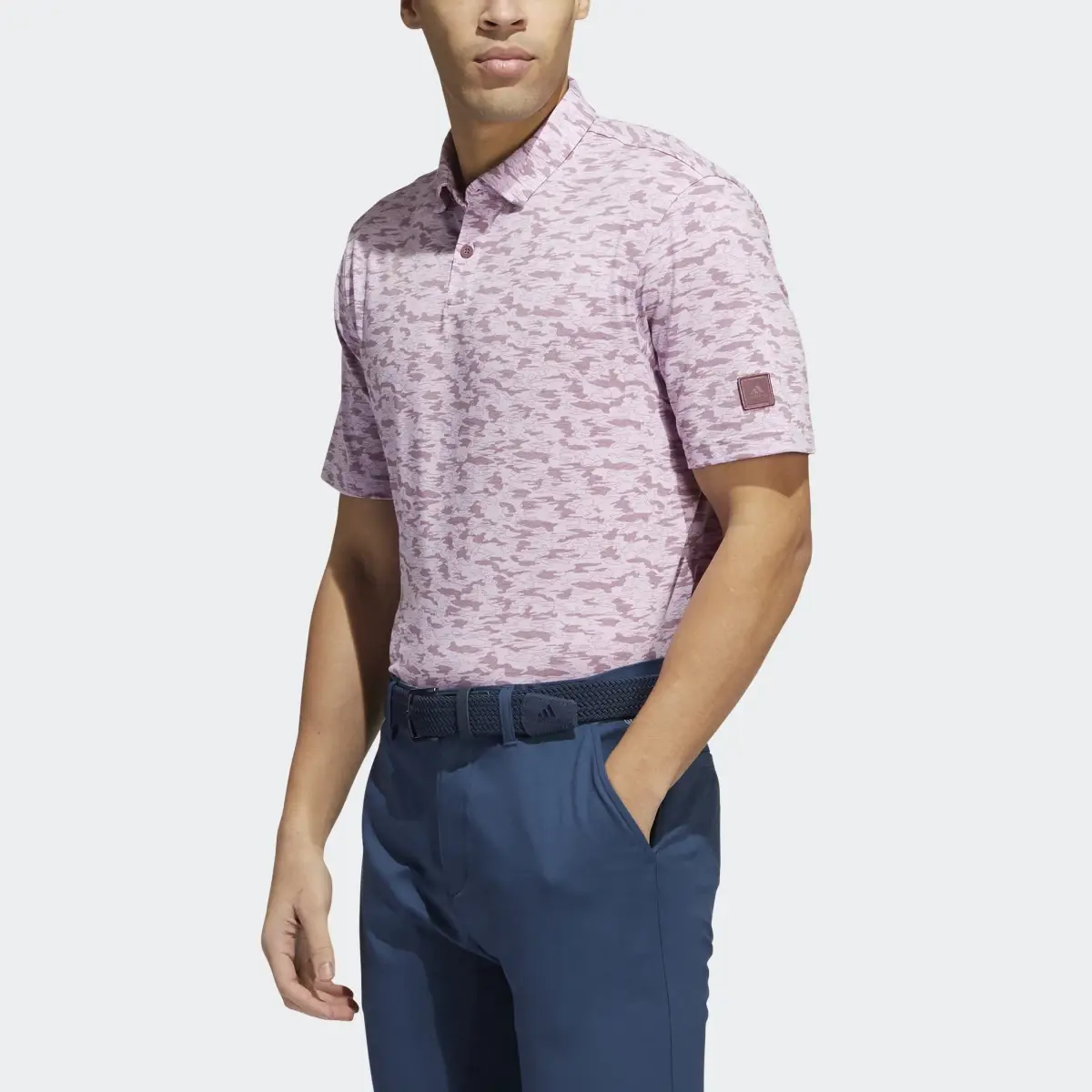 Adidas Go-To Camo-Print Golf Polo Shirt. 1