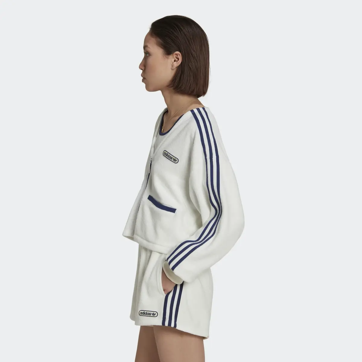 Adidas Cardigan Crop Towel Terry. 3