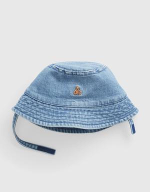 Baby Organic Denim Bucket Hat blue