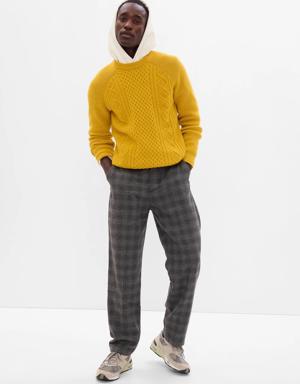 Gap Relaxed Wool-Blend Pants gray