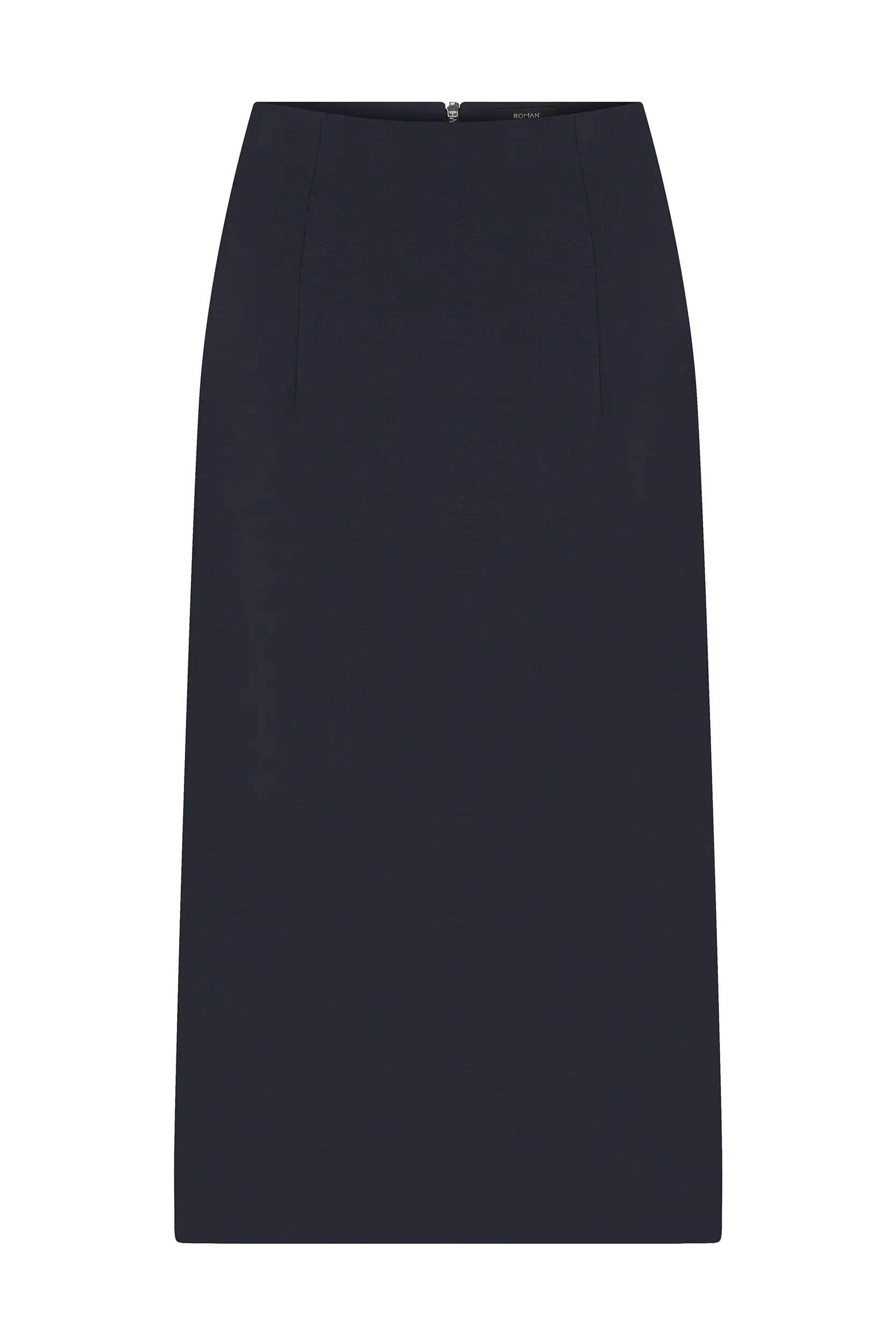 Roman High Waist Navy Blue Pencil Skirt - 4 / Navy. 1