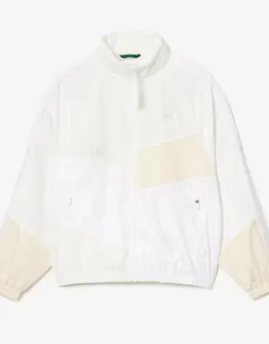 Short Oversized Water Resistant Patchwork Sportsuit Jacket