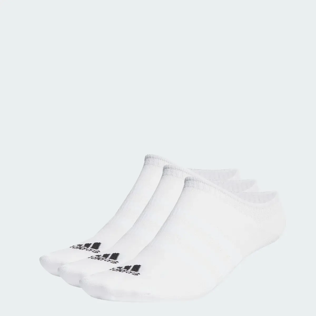 Adidas Thin and Light No-Show Socks 3 Pairs. 2
