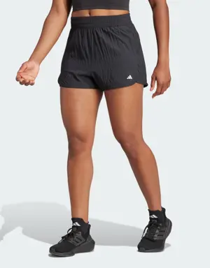 Pacer Training High-Waist Woven Seersucker 3-Stripes Shorts