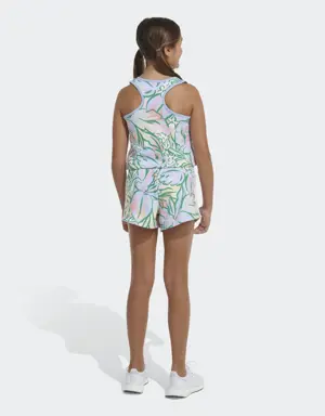 Allover Print Tank Top Romper