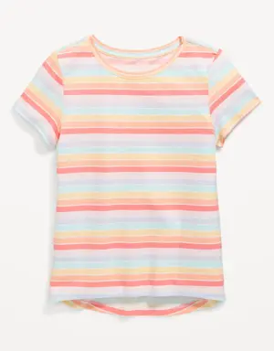 Softest Short-Sleeve Printed T-Shirt for Girls multi