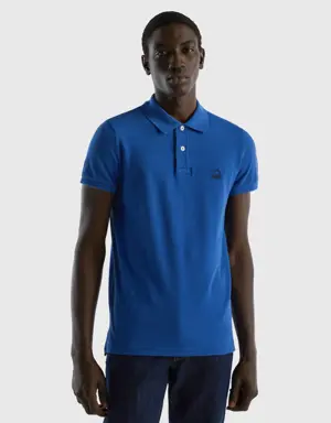 cornflower blue slim fit polo