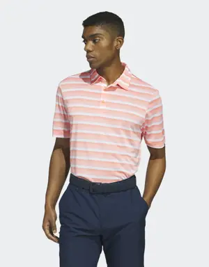 Two-Color Striped Golf Polo Shirt