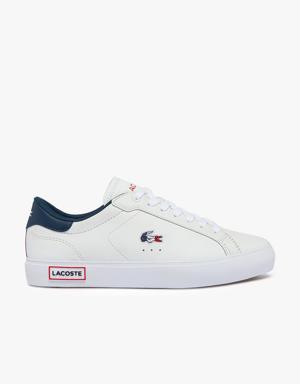 Women's Powercourt Leather Tricolor Sneakers